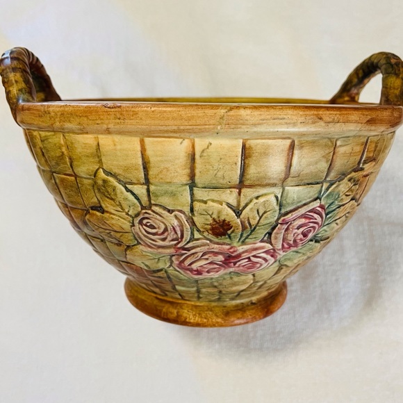 Vintage Wooden Fruit in Ceramic Bowl - Picture 3 of 6